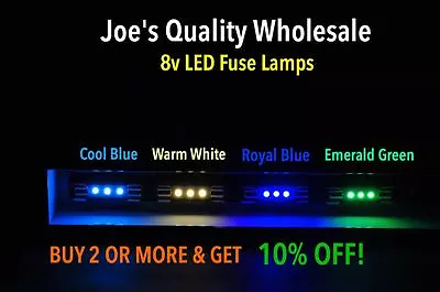 (50)blue/white Led Fuse Lamps 8v-2250/vintage 4230/tuners/dial/2230 4220 2385 • $37.90