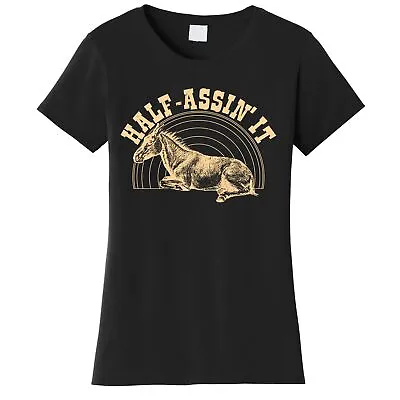 Vintage Half Assin It Mule Donkey Women's T-Shirt • $23.99