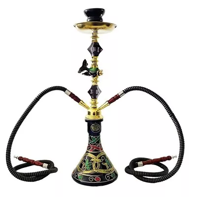 Fish Style 2 Hose Shisha Hookah Traditional Collectible Gift Glass Complete Set • $87.96