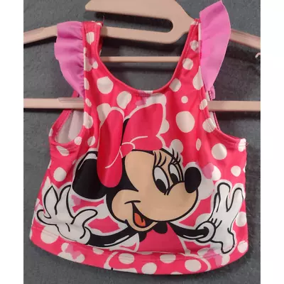 Disney Minnie Mouse Pink Ruffle Tankini Top Size T • $9.99
