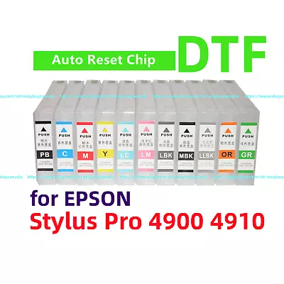 11 Empty Refillable Ink Cartridge For Stylus Pro 4900 Printer T653 653 For DTF * • $199.99