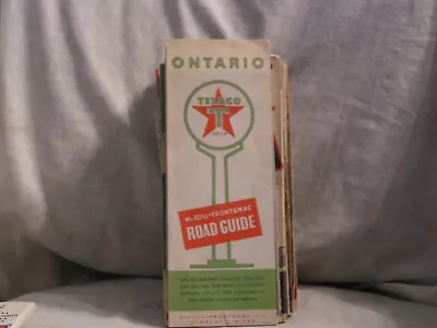 1951 Texaco/mccoll Frontenac Oil Co Road Map For  Ontariocanada • $3