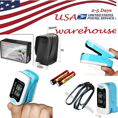 Finger Pulse OximeterBlood Oxygen MonitorHeart RatePortable O2 Senserrope • $9.99