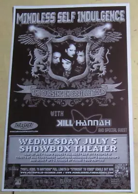 Mindless Self Indulgence MSI Poster 2006 Original Concert Flyer W/ Kill Hannah • $14.99