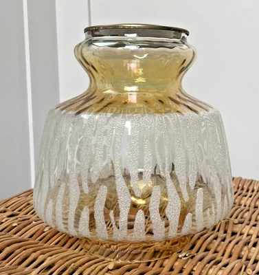 £29.99 • Buy Vintage Smoked Glass Pendant Ceiling Light Shade Ribbed MCM 1950s 1960's Retro