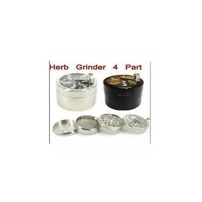 4 Part Herb Mill Grinder Magnetic Metal Diamond Teeth Grinder Rizla Grinder • £12.99