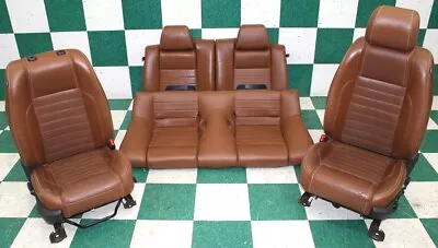 *NOTE* 14' MUSTANG Coupe Brown Leather Power Manual Buckets Backseat Seats Set • $1139.99