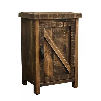 Rancho Rustic Nightstand With 1 Door Right Side • $275