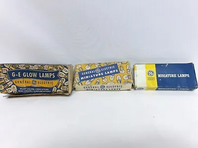 Lot/3 Boxes - Vintage GE General Electric Miniature Glow Lamps Light Bulbs • $11.84