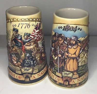 Miller Beer 1776 And 1804 Birth Of A Nation Beer Stein Numbered • $38