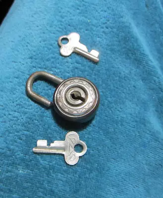 Antique Abus 999 Lock With 2 Keys West Germany Vintage Padlock Miniature • $17.99