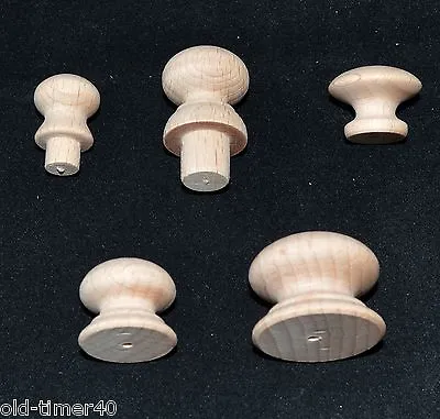 £2.20 • Buy * Small Wooden Beech Drawer Knob Handle 13-25mm ½  To 1 Ø Wood Pick Size, Qty *