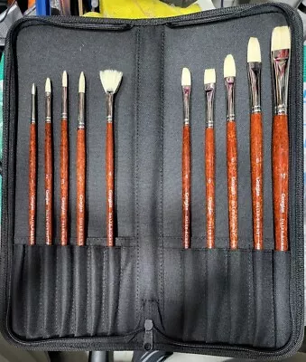 Daler Rowney Georgian Oil Brushes Collection 10 Long Handled • £45