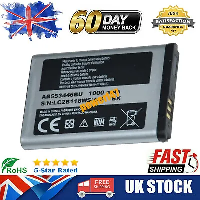 Battery For Samsung GT S3030 S3110 B2100 XPLORER AB553446BU AB553446BE • £12.66