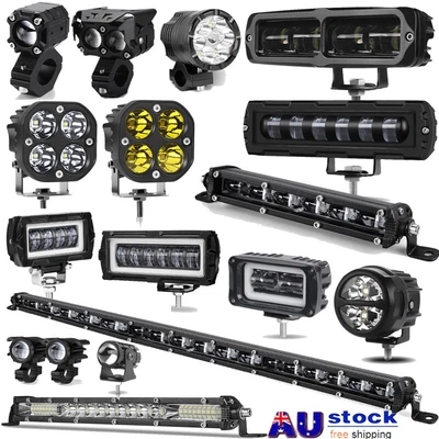 $58.94 • Buy 4  6  10  20  LED Work Light Bar Spot Lights Driving Lamp Offroad Truck SUV ATV