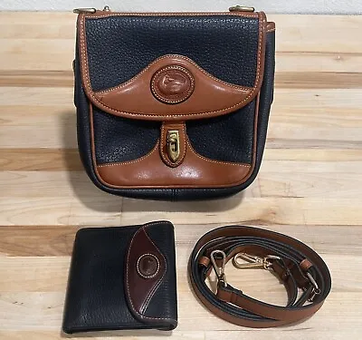 VINTAGE DOONEY & BOURKE Pebble Leather Crossbody Messenger Bag W Matching Wallet • $44.99