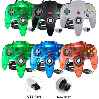 N64 Controller For Nintendo 64 N64 Game System USB Remote Wired Gamepad Joystick • $23.17