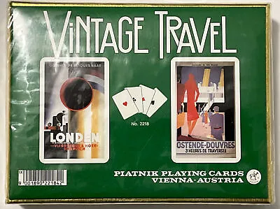 Piatnik Playing Cards Vintage Travel Set Of 2 Decks New Factory Sealed Austria • $15.99