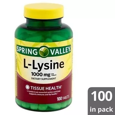 Spring Valley L-Lysine Tablets 1000 Mg 100 Count  • $7.10