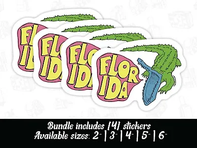 Florida Gator Sticker Bundle | FL Road Trip Vacation Decal • $15.99