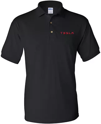 Tesla Fashion Men Short Sleeve Polo T Shirt Adult T-shirt Embroidery NEW • $21.99