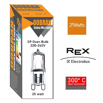 G9 Oven Bulb Cooker Appliance Lamp 40w / 25w 240v Halogen Dimmable Interior  • £2.95