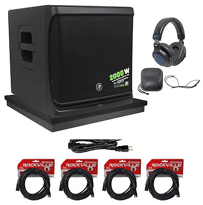 Mackie DLM12S 2000W 12  Active DJ PA Subwoofer+4) Cables+Acoustic Pad+Headphones • $1149.99