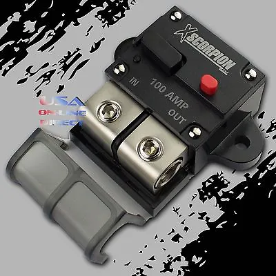 100A Amp Manual Reset Inline Circuit Breaker Platinum Terminal Block Marine Auto • $24.99