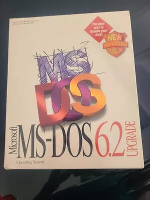 NEW / Factory Sealed Microsoft MS-DOS 6.2 Upgrade 3.5  Floppy • $45