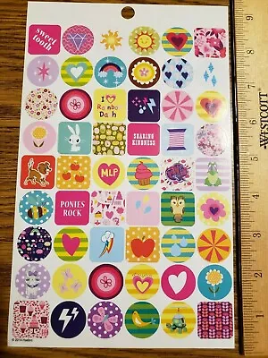 54 Stickers. My Little Pony Friendship Is Magic Stickers Single Sheet.  • $2