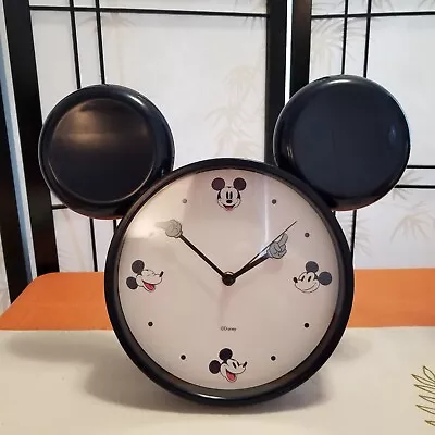 Vintage Disney Mickey Mouse Wall Clock With Ears • $19.06