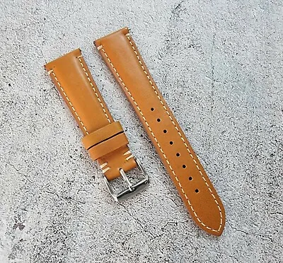 Vintage Genuine Leather Padded Watch Strap Band Mens 20mm 22mm 24mm Cordovan UK • £10.95