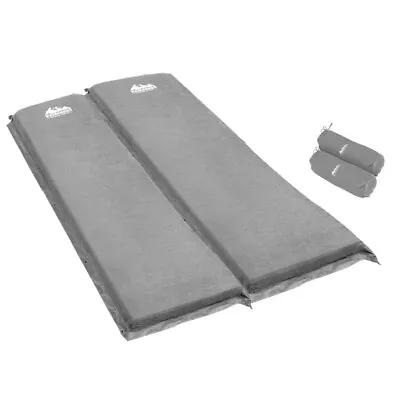 Weisshorn Self Inflating Mattress Camping Sleeping Mat Air Bed Pad Double Grey • $97.09