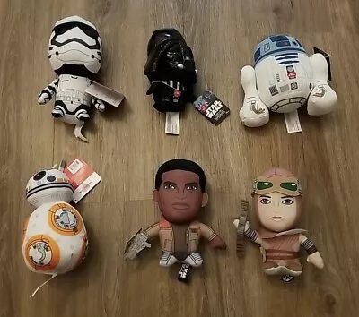 Star Wars Plush Lot R2D2 BB8 Darth Vader Finn Rey Clone Trooper Kohl's  *read* • $19