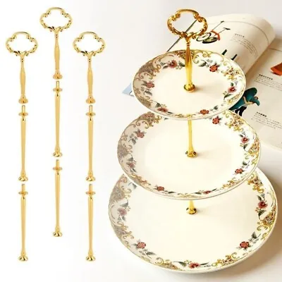 Cake Stand Handle Fitting 3 Tier Heavy Silver Clover Centre Hardware Wedding DIY • $11.89