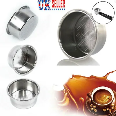 £4.94 • Buy Stainless Steel Coffee Filter Basket Non Pressurized For Breville Delonghi Krups