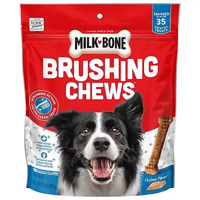 Milk-Bone Brushing Chews Daily Dental Dog Treats Small/Medium 35 Count • $19.36