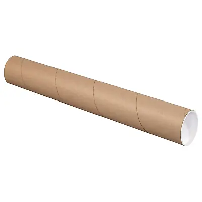 Cardboard Tubes With Caps 36 L X 3 W X 3 H Pack Of 24 | Poster Tube For Mailin • $117.99