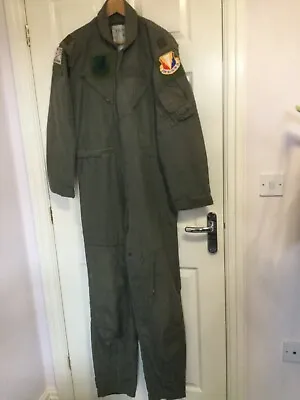 Vintage Military Flying Suit USAF.  A 1980s Green Flying Suit With Unit Patches. • £149