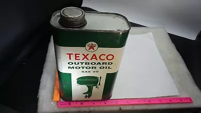 Vintage Texaco Outboard Motor Oil 1 Quart Can Full • $5.50