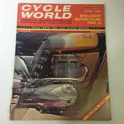 VTG Cycle World Magazine April 1966 - BSA 440 Victor / Montessa 250 Road Tests • $17.05