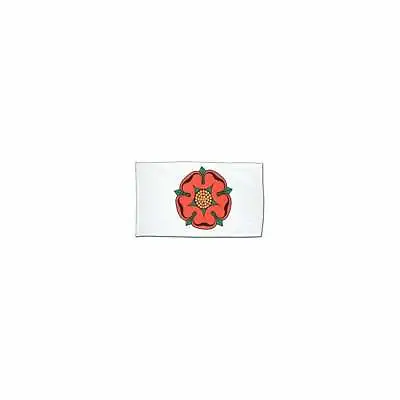 £7.99 • Buy Lancashire Red Rose On White  Hand Flag 2ft