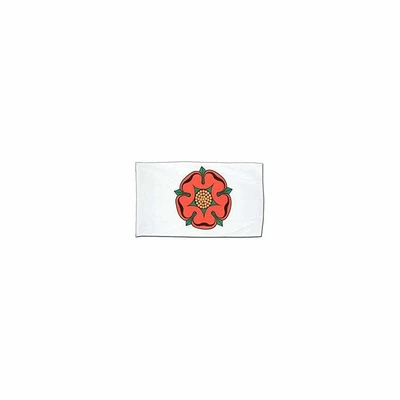 £7.99 • Buy Lancashire Red Rose On White  Hand Flag 2ft
