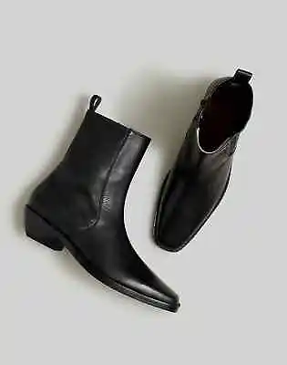 New MADEWELL The Idris Ankle Boot In Leather Black • $108.95