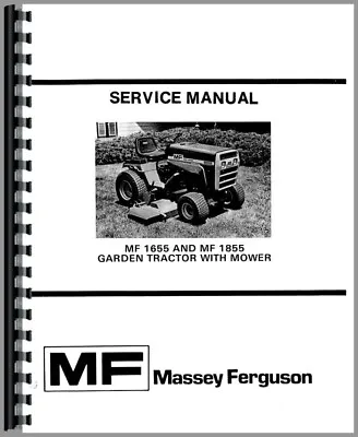 Massey Ferguson 1855 1655 Lawn & Garden Tractor Service Repair Manual • $27.99