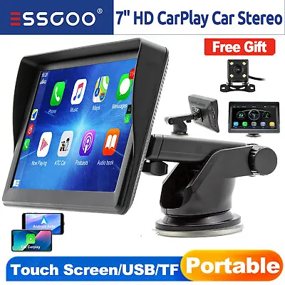 HD 7'' CarPlay Android Auto Car Radio Stereo Bluetooth GPS Navigation FM+Camera • $50.17