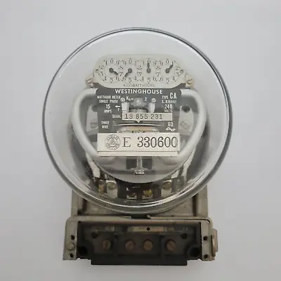 Vintage WESTINGHOUSE Electric Meter Watt Hour Single Phase Type CA Made In USA • $69.63