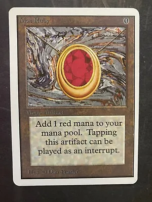 *** UNLIMITED Mox Ruby *** NM-Mint Beauty! - Vintage MtG Magic • $4689.03