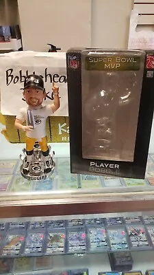 Nib Aaron Rodgers Super Bowl Xlv 45 Packers Trophy Mvp Ring Base Bobblehead #300 • $249.99