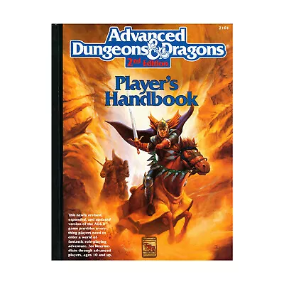 TSR AD&D 2nd Ed Player's Handbook (2nd) VG • $50